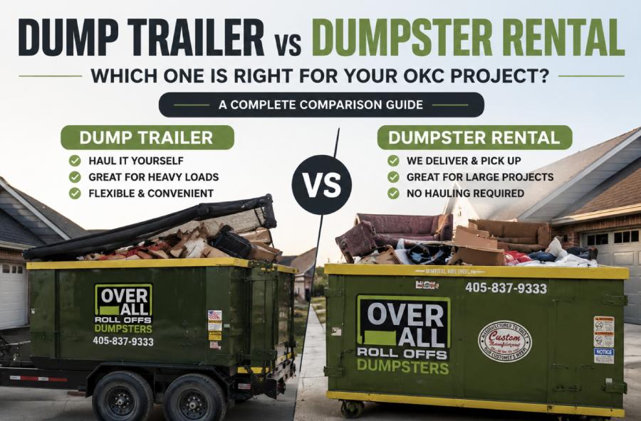 Dump Trailer vs Dumpster Rental – OKC Project Guide