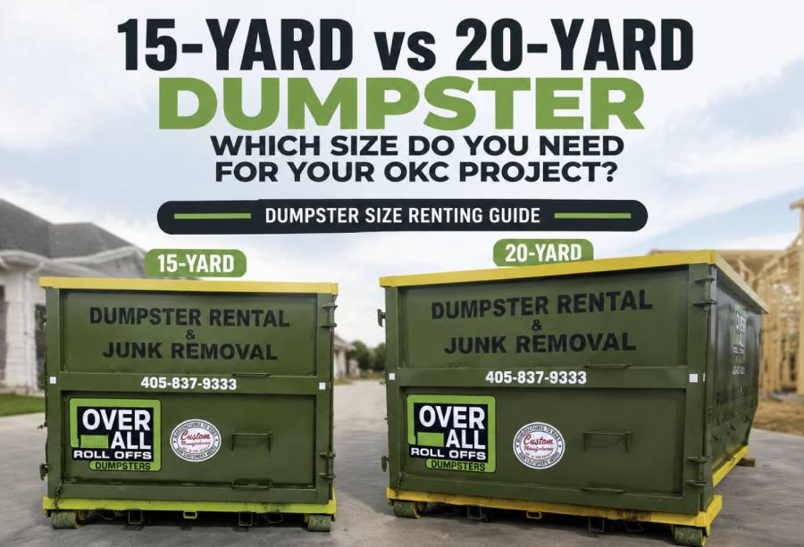 15-Yard vs 20-Yard Dumpster: Dumpster Size Renting Guide